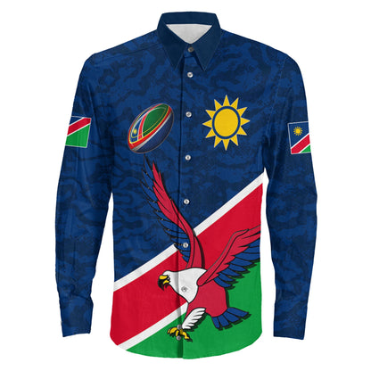 Long Sleeve Button Shirt  Custom Namibia Rugby