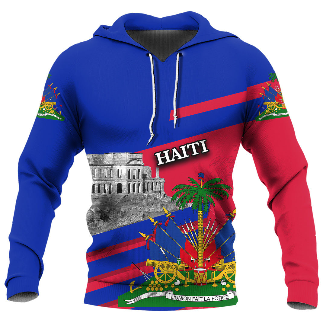Hoodie Haiti Famous Places Haiti Coat Of Arms Printed Hoodie