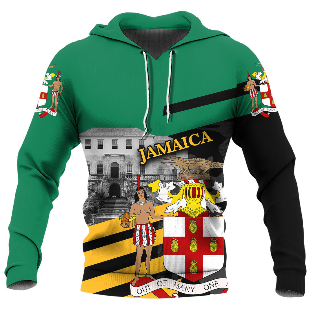 Hoodie Jamaica Famous Places Jamaica Coat Of Arms Unisex Printed Hoodie
