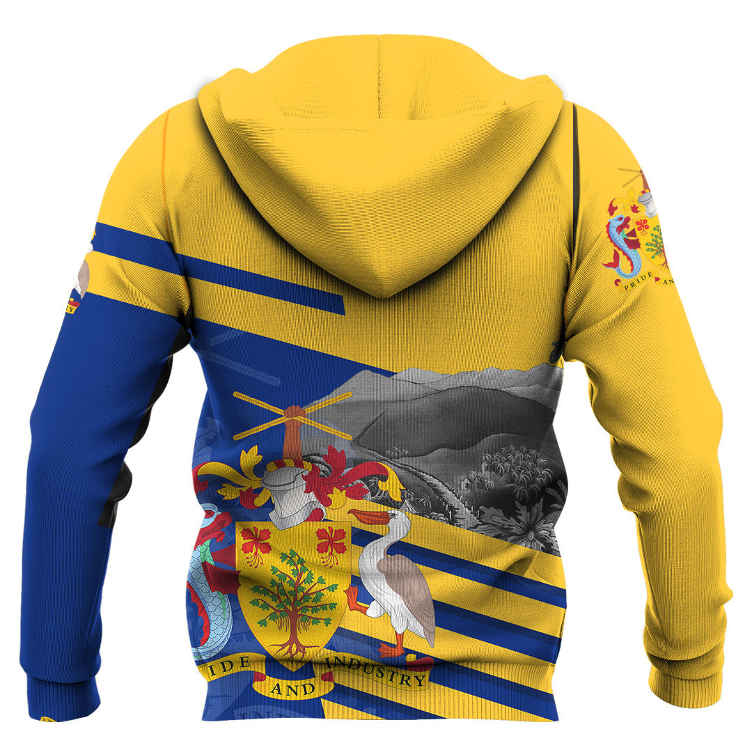 Hoodie Barbados Famous Places Barbados Pride Unisex Printed Zip Hoodie