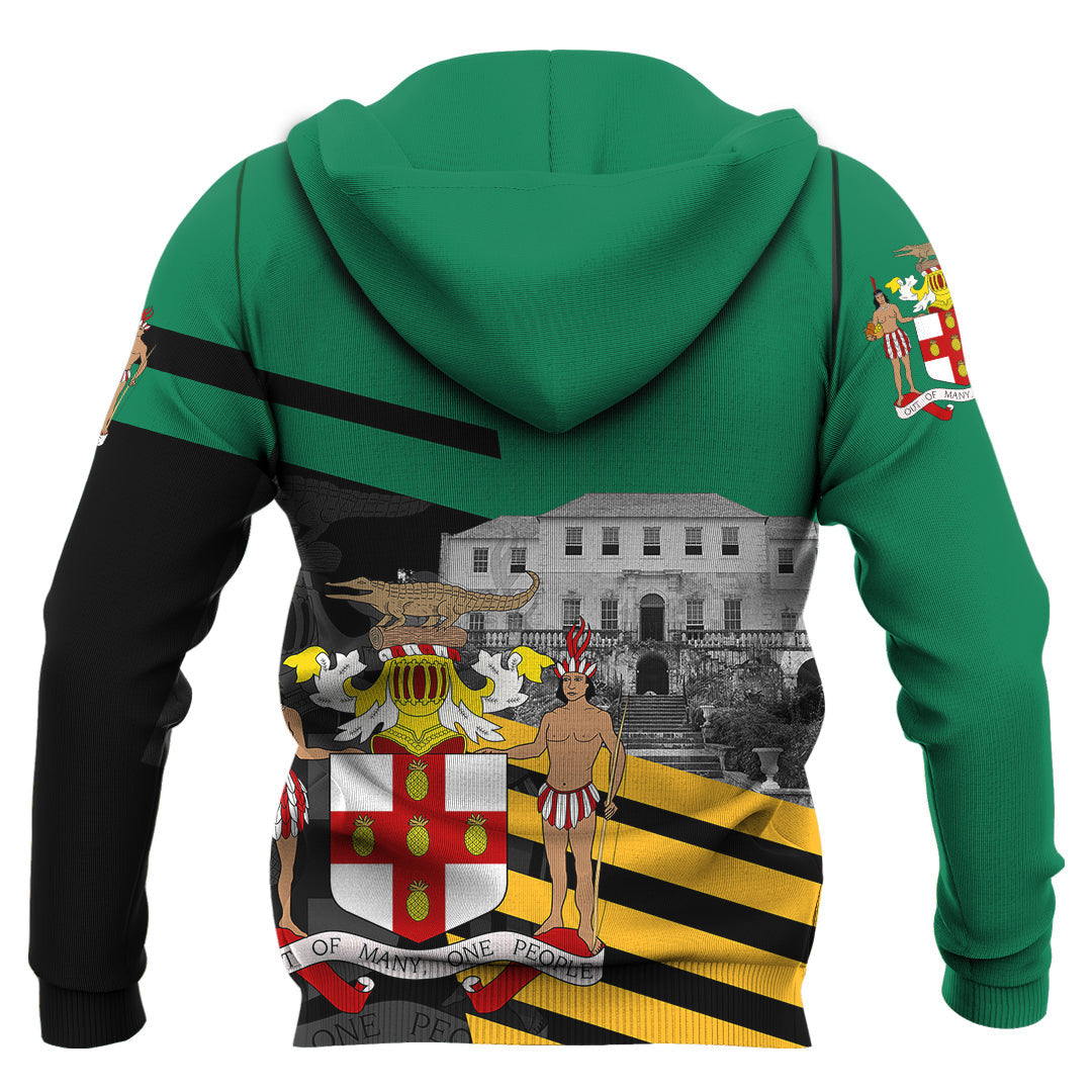 Hoodie Jamaica Famous Places Jamaica Coat Of Arms Unisex Printed Hoodie