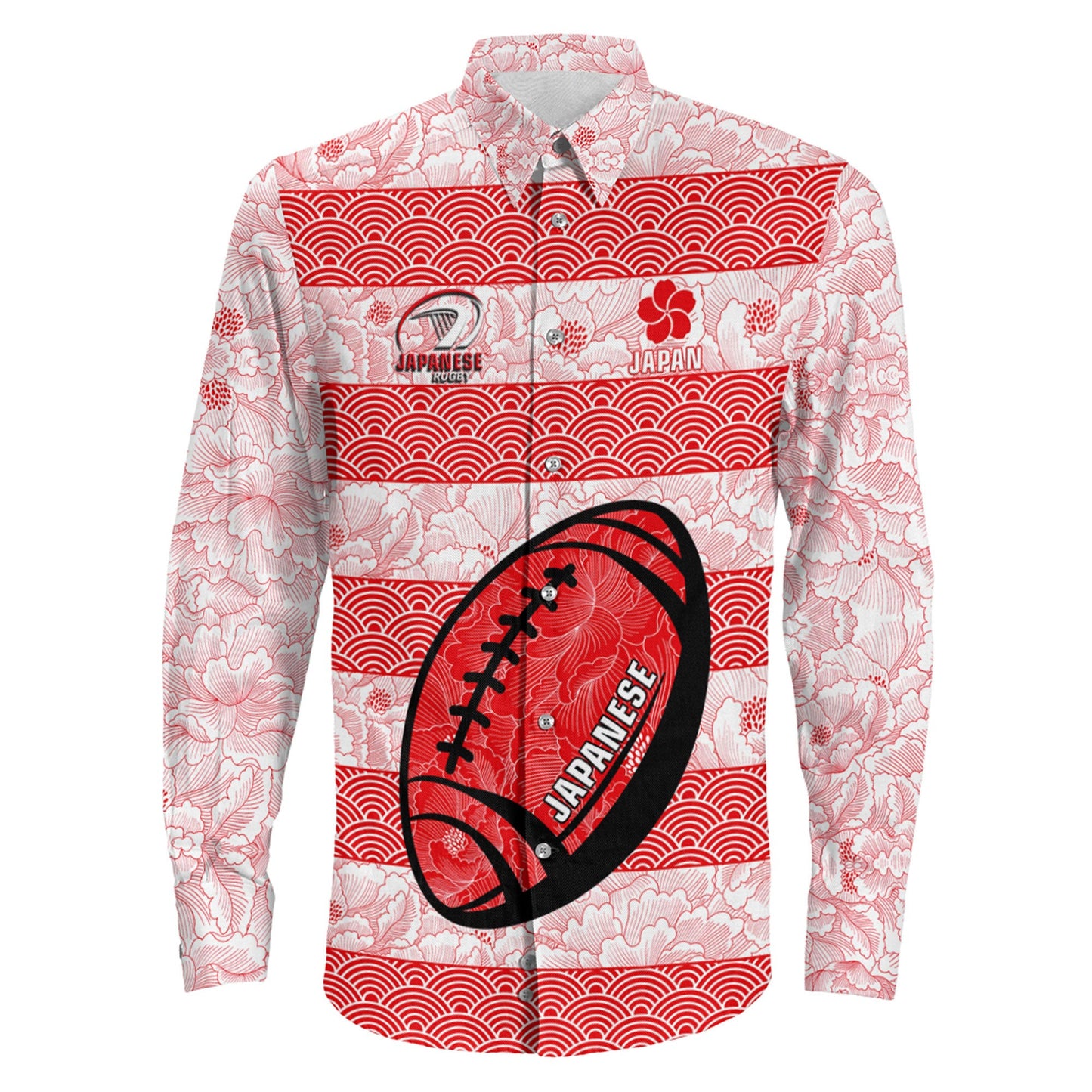 Long Sleeve Button Shirt Custom Japanese Rugby Style