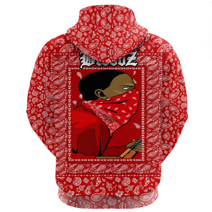Blood Gang Zip Hoodie All Over Print