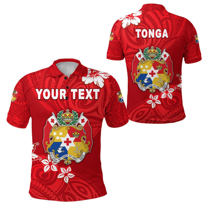 Custom Personalised Mate Ma'a Tonga Rugby Polo Shirt Polynesian Unique Vibes - Full Red