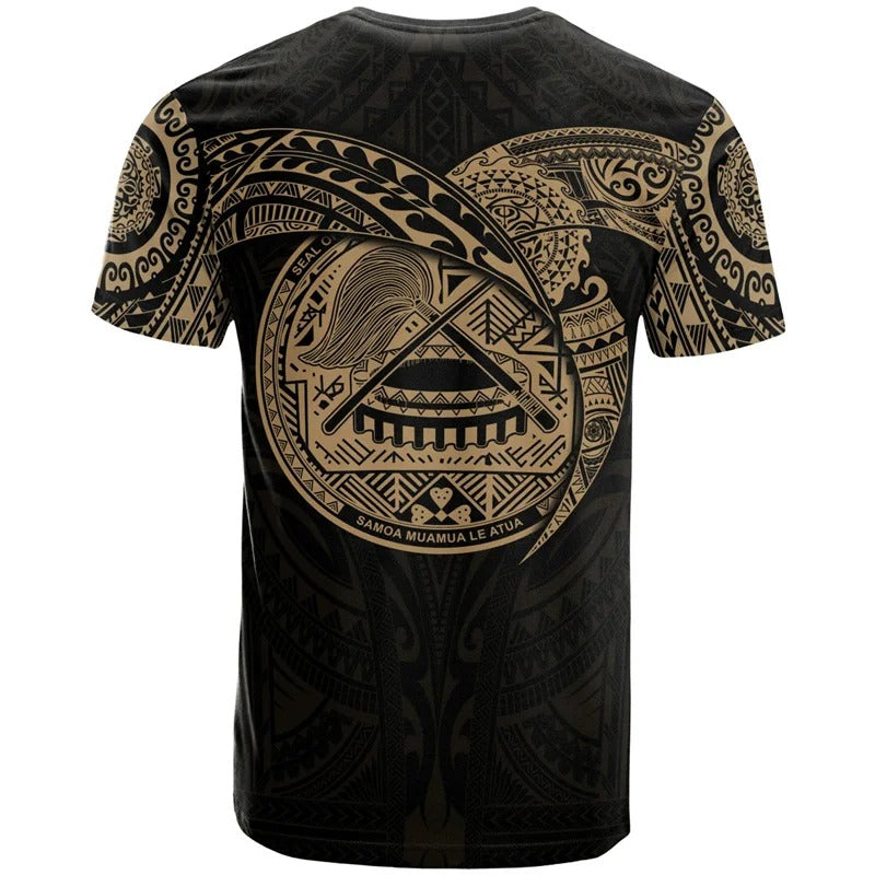 American Samoa Polynesian T-Shirt Island Polynesian Tribal Pattern Unisex Shirt