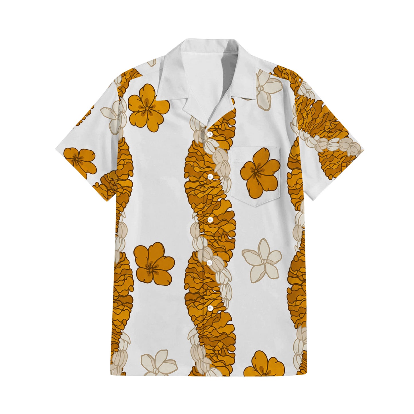 Puakenikeni Pikake Lei Curve Lei Flower Matching Outfit For Couple Polynesian White Puletasi Dress And Shirt