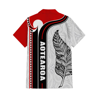 New Zealand Aotearoa Matching Outfit For Couple NZ Curve Style Dress And Hawaiian Shirt