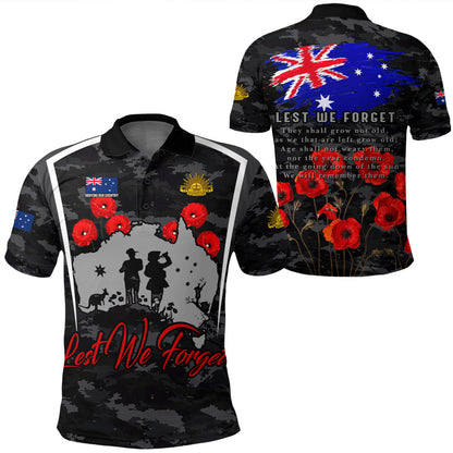 Anzac Day Polo Shirt Australia Anzac Day Serving Our Country Lest We Forget