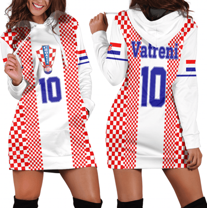 Custom Clothing Croatia Vatreni Football Hoodie Dress