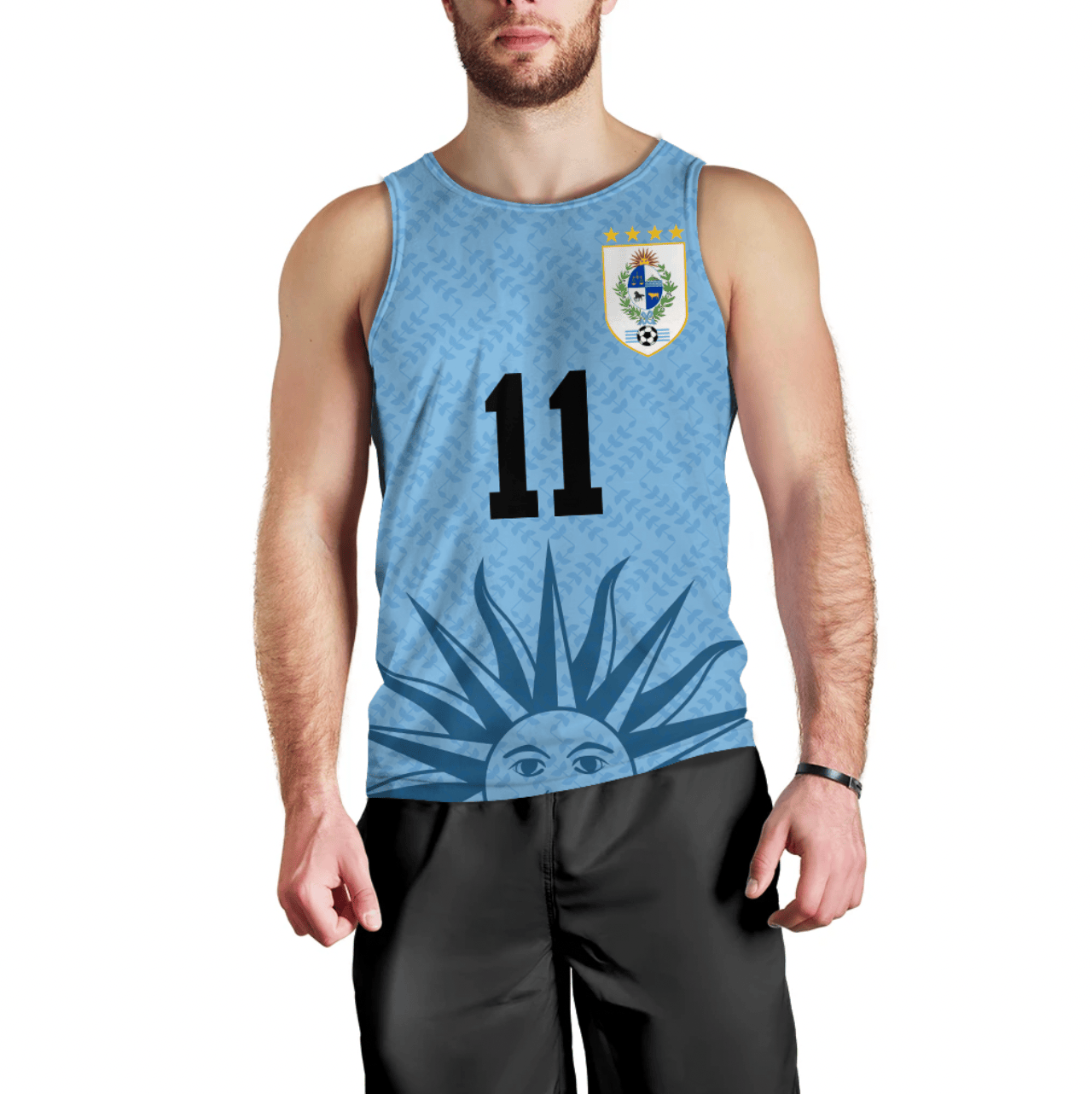 Custom Tank Top Uruguay La Celeste Football