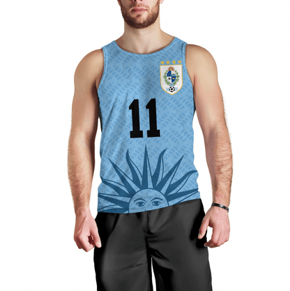 Custom Tank Top Uruguay La Celeste Football