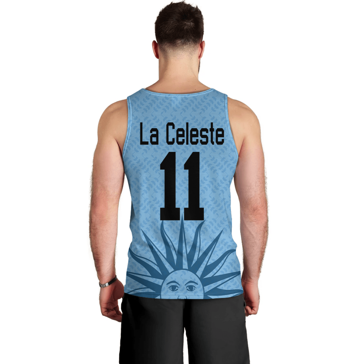 Custom Tank Top Uruguay La Celeste Football
