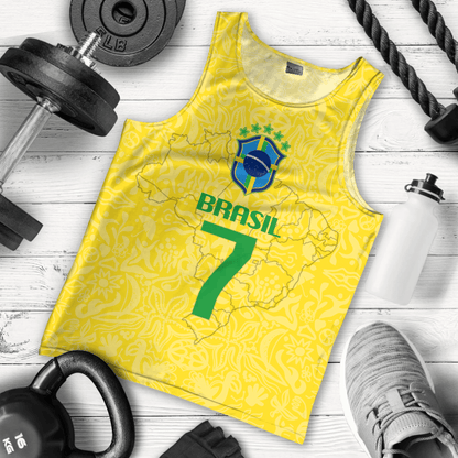Custom Tank Top Brazil Selecao Football