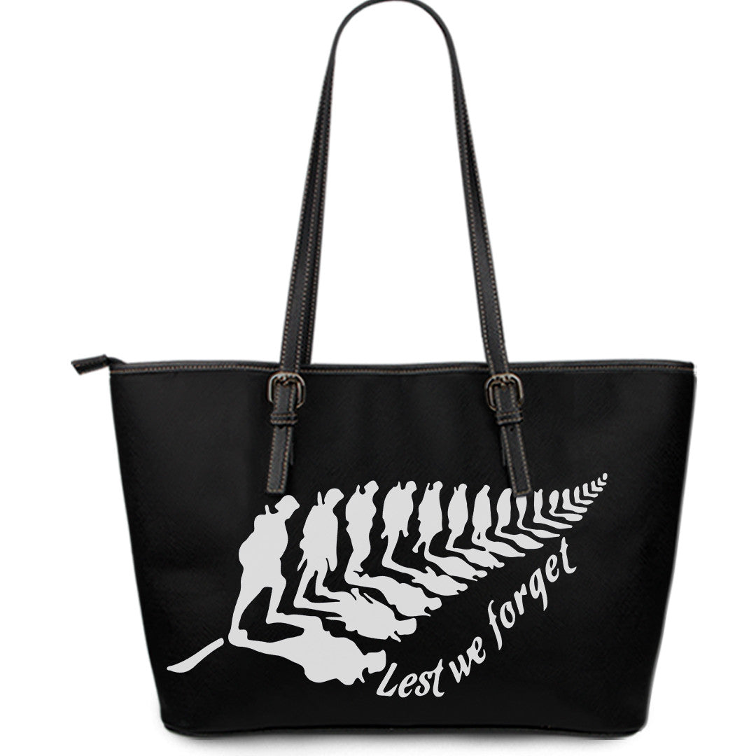 Anzac Day Handbag Anzac Silver Fern Leather Tote Bag