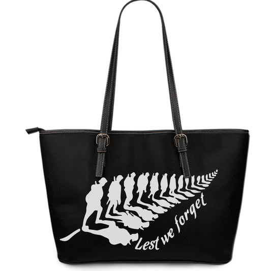 Anzac Day Handbag Anzac Silver Fern Leather Tote Bag