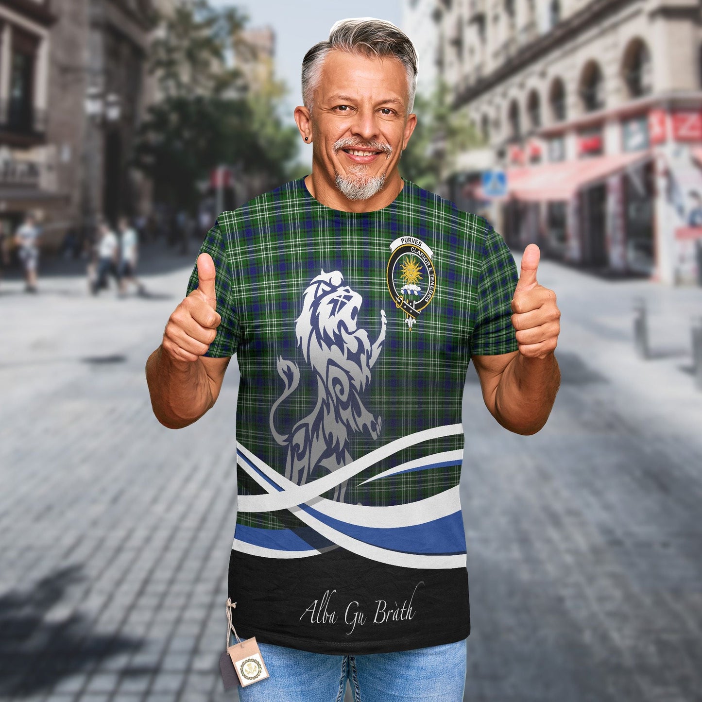 Printivon Purves Clan Crest Alba Gu Brath T Shirt Scotland Gift