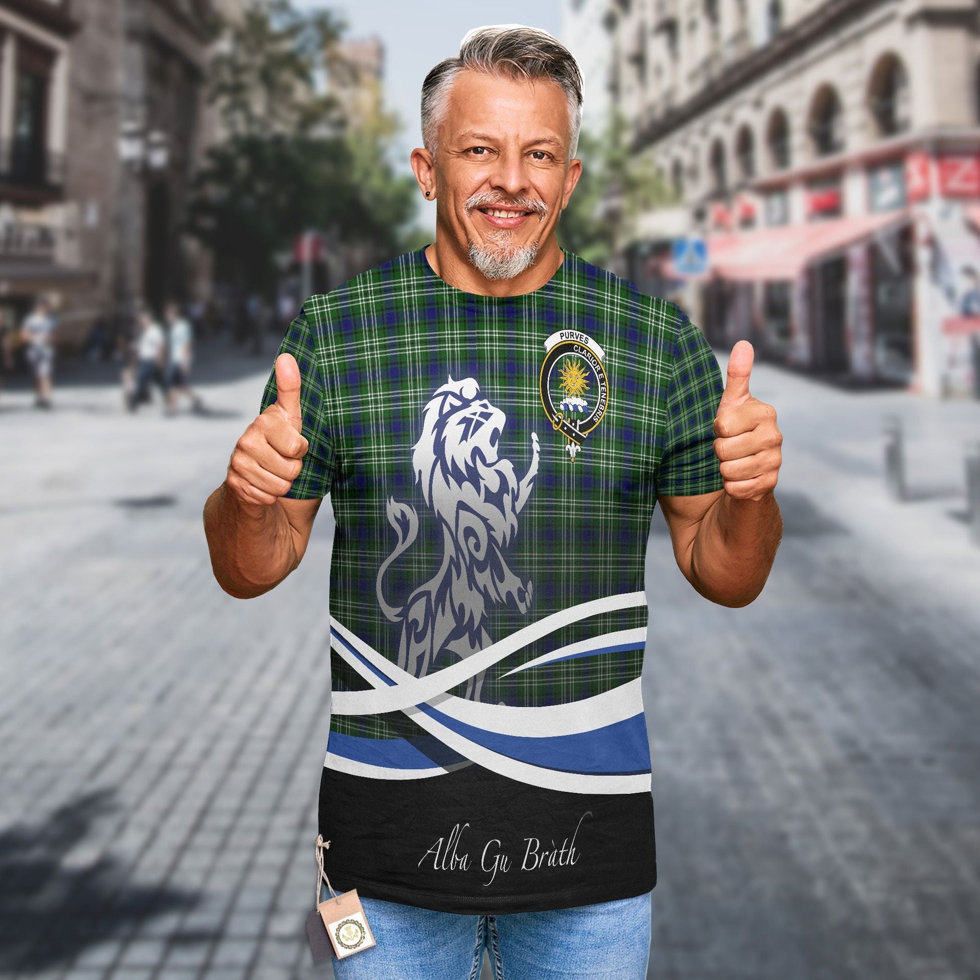 Printivon Purves Clan Crest Alba Gu Brath T Shirt Scotland Gift