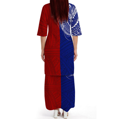 Samoa Coat Of Arms Matching Polynesian Tribal Pattern Half Style Dress And Hawaiian Shirt For Him Her