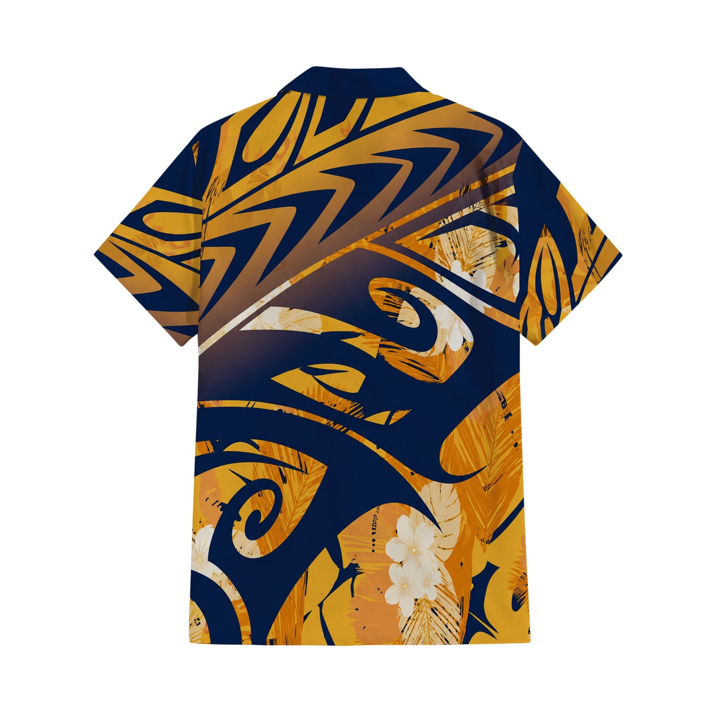 Vintage Polynesian Tribal Pattern Blue Couple Outfit Matching Island Dress And Hawaiian Shirt For Her Him