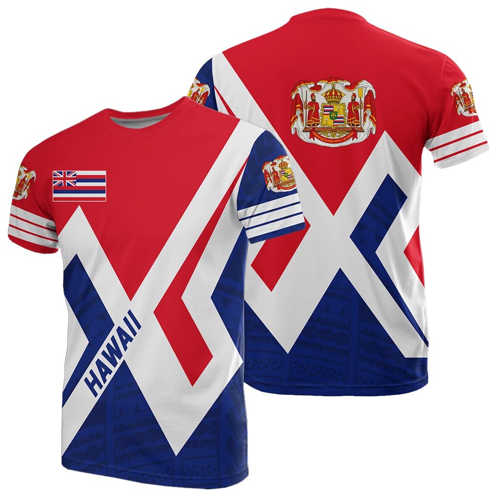 Hawaii Flag Polynesian T - Shirt - Cross Style