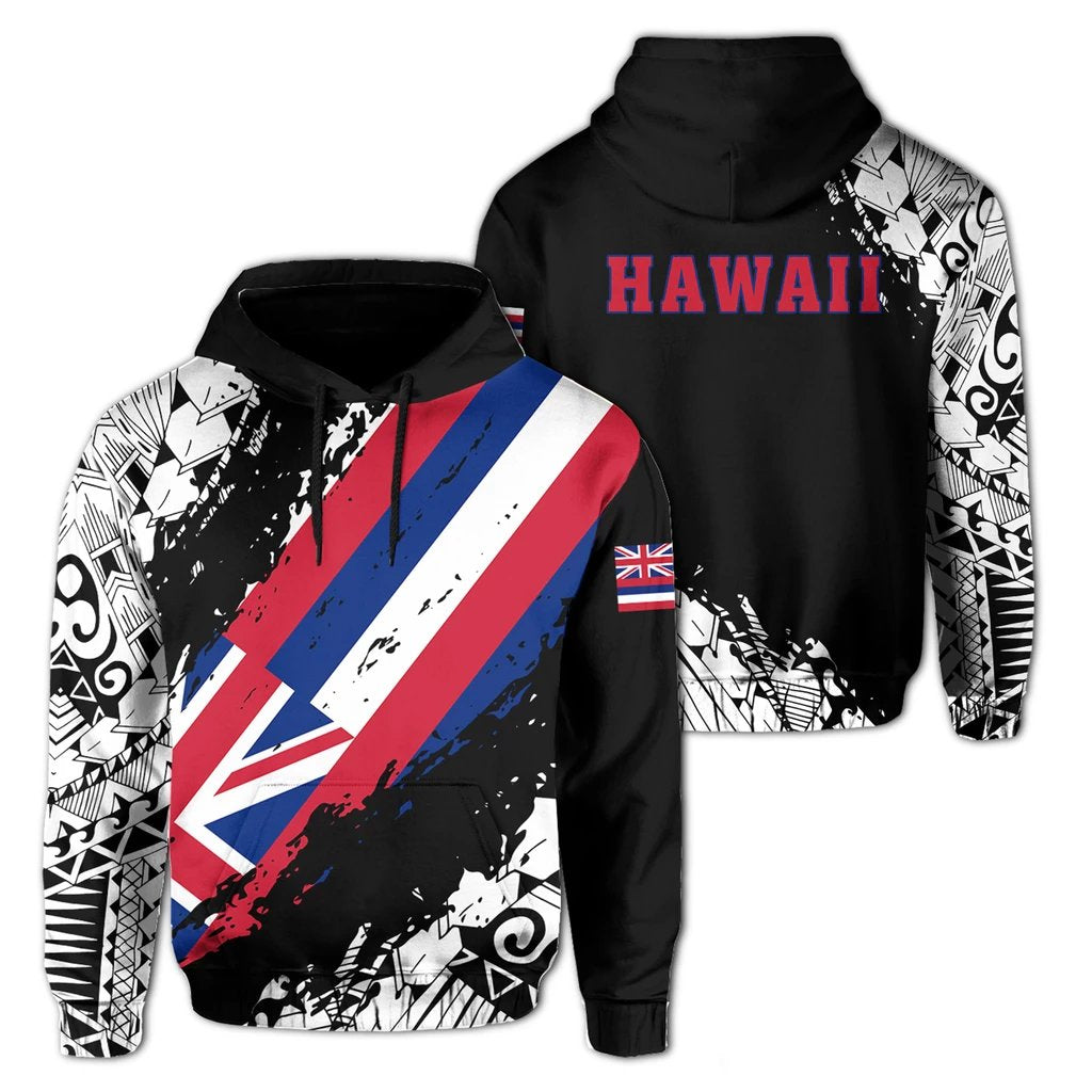 Hawaii Flag Polynesian Hoodie Nora Style