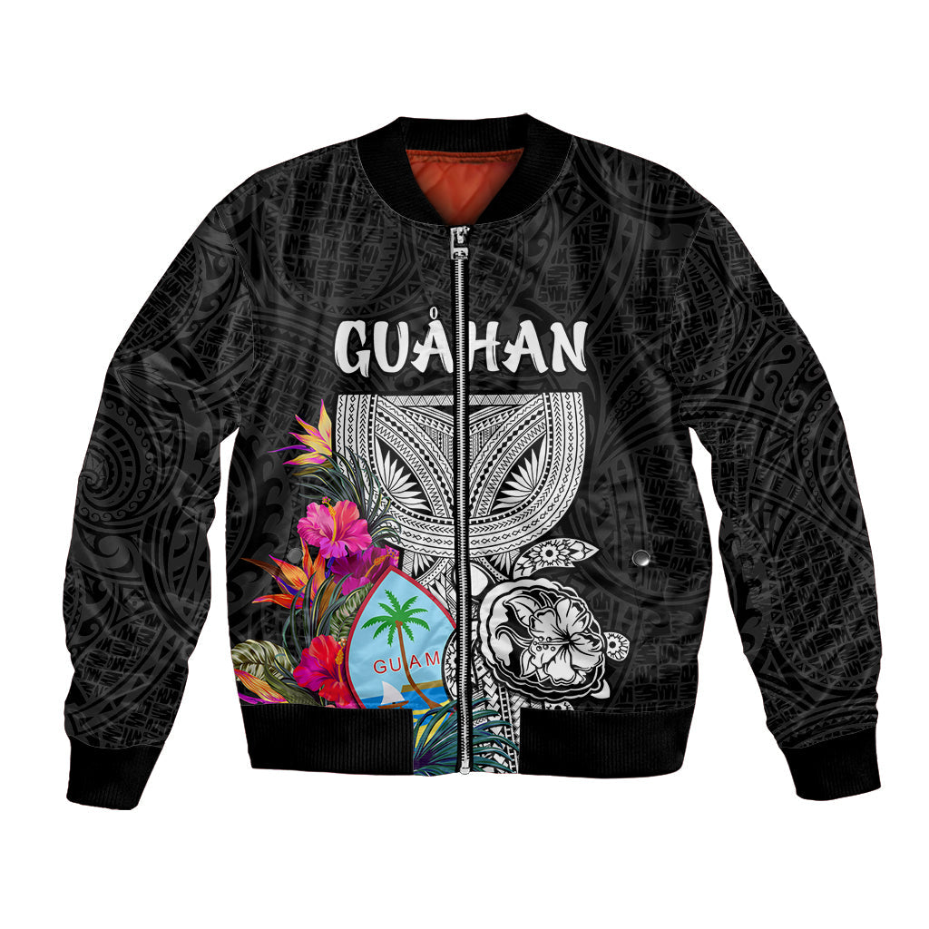 Guam Tribal Latte Stone Tropical Bomber Jacket