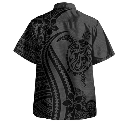 Hawaii Hawaiian Shirt Turtle Polynesia Tattoo Ocean Soul Polynesian Tribal Black Short Sleeve Shirt