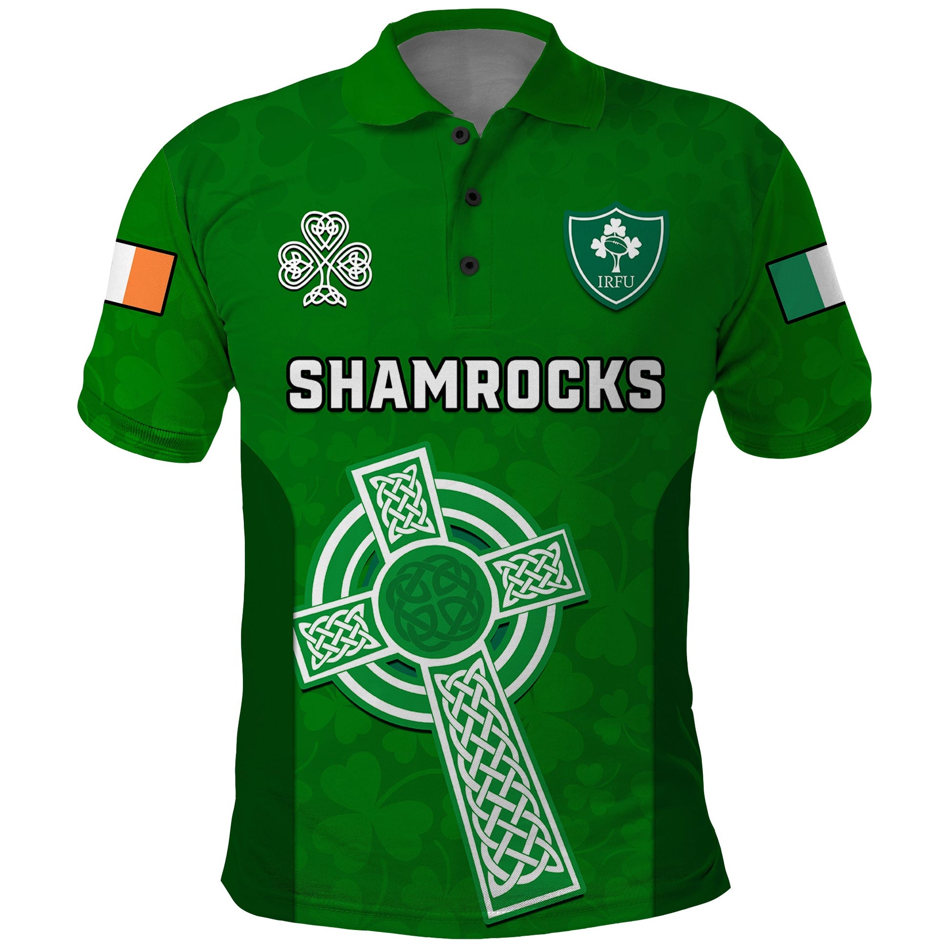 Ireland Rugby Go Shamrocks Polo Shirt