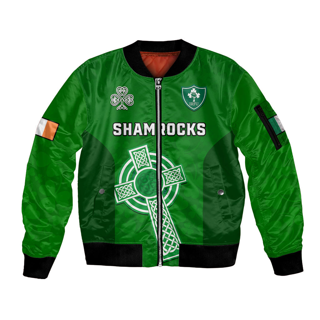 Ireland Rugby Go Shamrocks Sleeve Zip Bomber Jacket