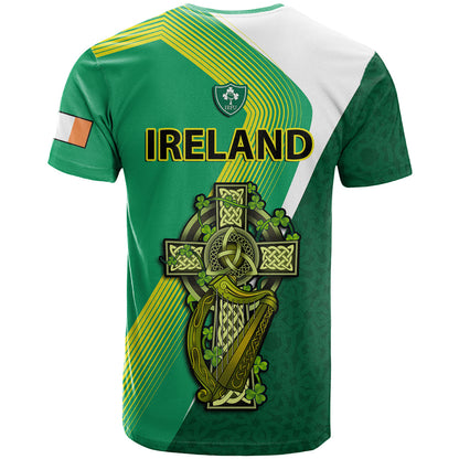 Ireland Rugby 7s Celtic Cross Shamrock T Shirt