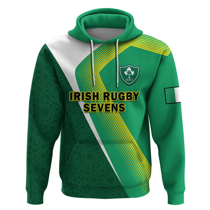 Ireland Rugby 7s Celtic Cross Shamrock Hoodie