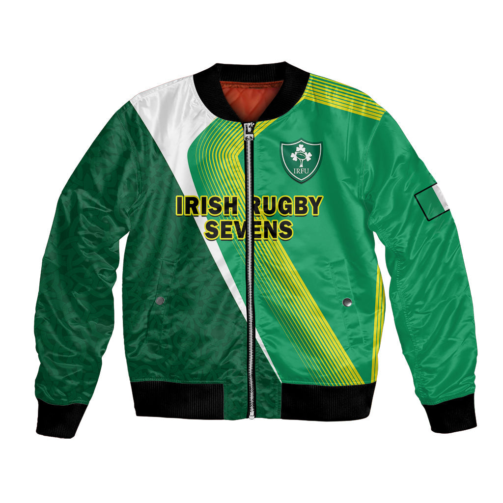Ireland Rugby 7s Celtic Cross Shamrock Bomber Jacket