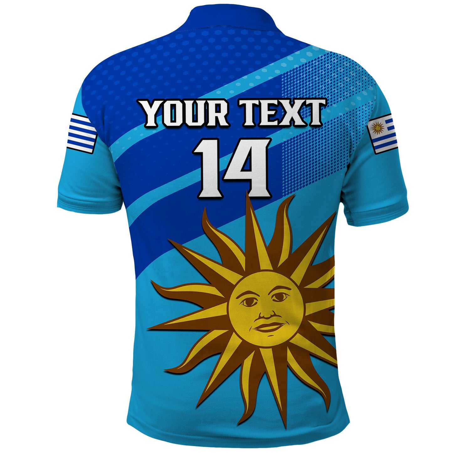 (Custom Text And Number) Uruguay Rugby 7s Polo Shirt Sporty Style