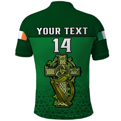 (Custom Text And Number) Ireland Rugby 2023 Champions Six Nations Irish Proud Polo Shirt