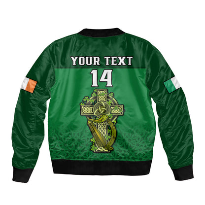 (Custom Text And Number) Ireland Rugby 2023 Champions Six Nations Irish Proud Bomber Jacket