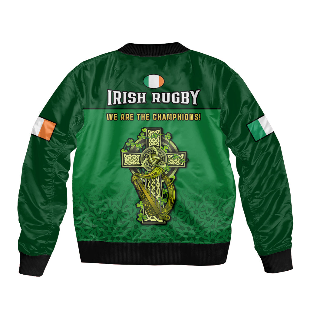 Ireland Rugby 2023 Champions Six Nations Irish Proud Sleeve Zip Bomber Jacket