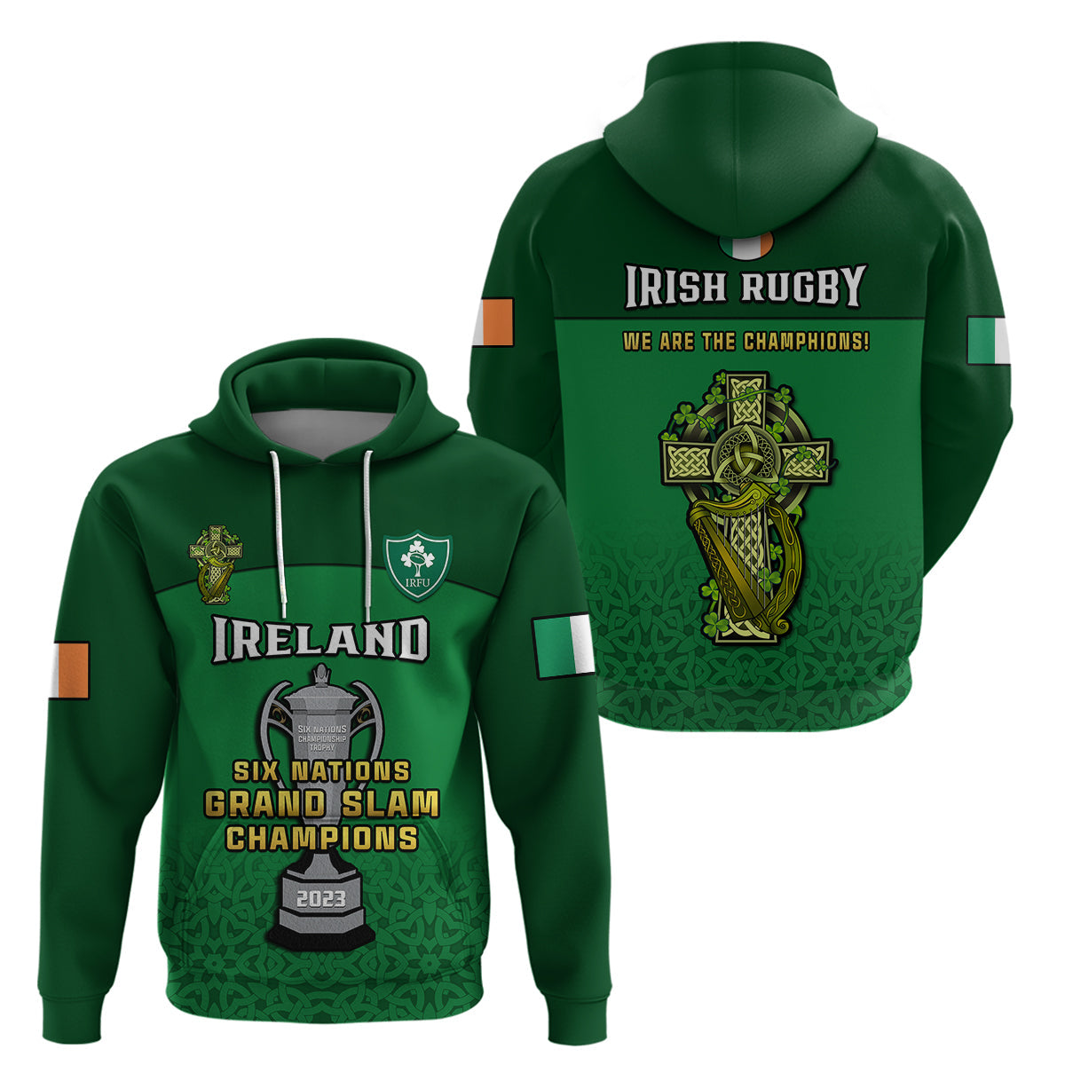Ireland Rugby 2023 Champions Six Nations Irish Proud Hoodie