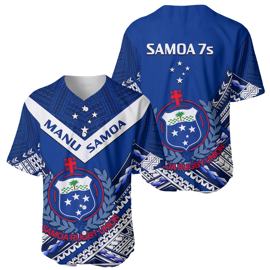 Samoan Rugby Manu Samoa 7s Polynesian Pattern Baseball Jersey