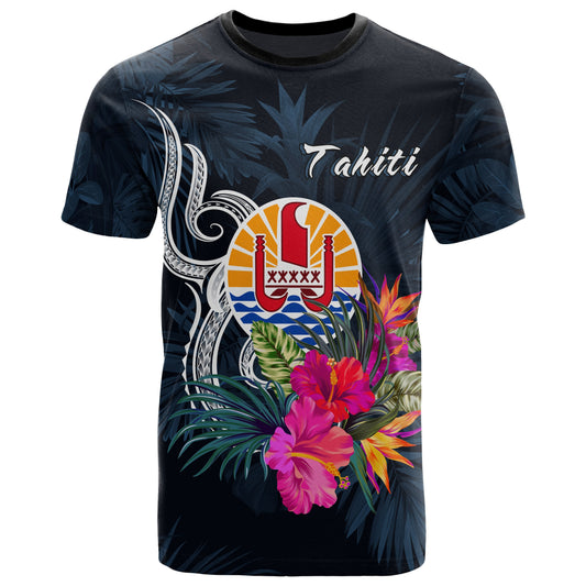 Tahiti Polynesian T-Shirt - Tropical Flower