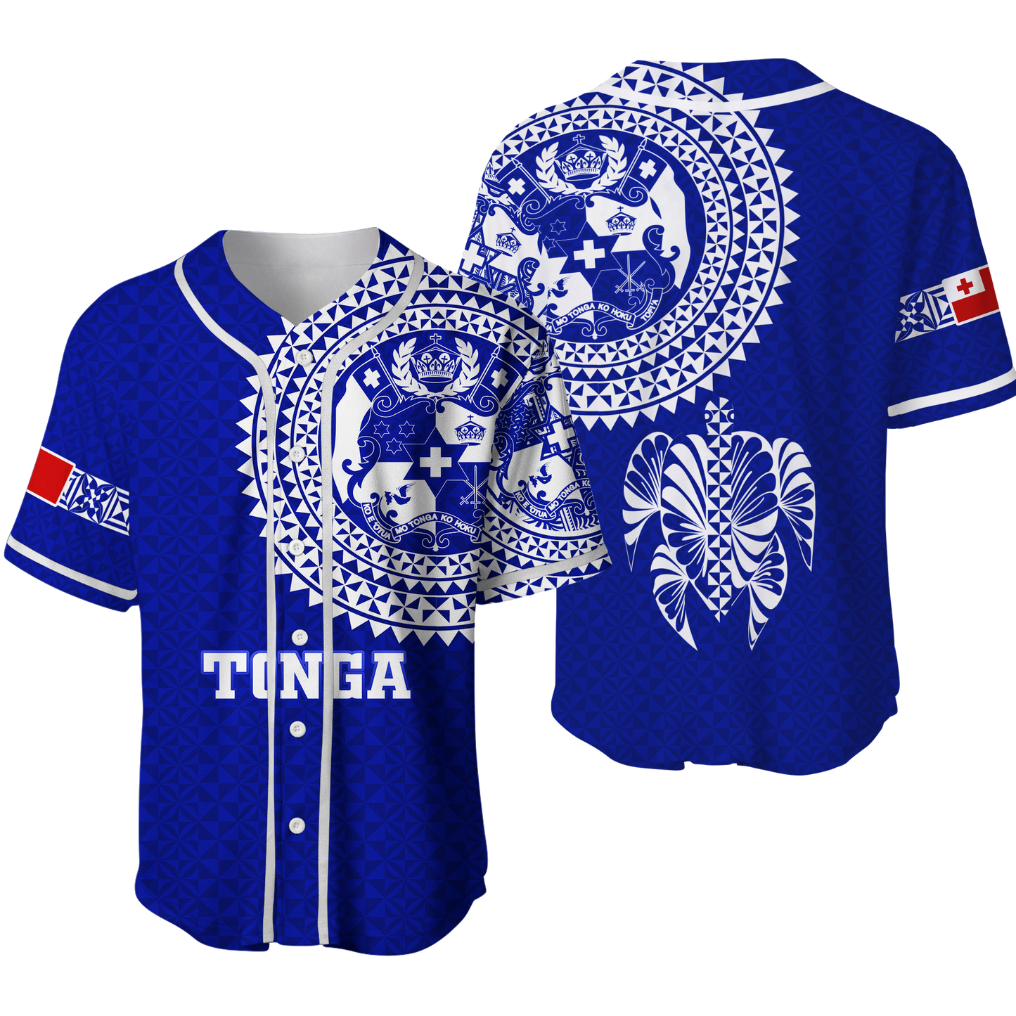 Tonga Baseball Jersey Tongan Blue Turtle