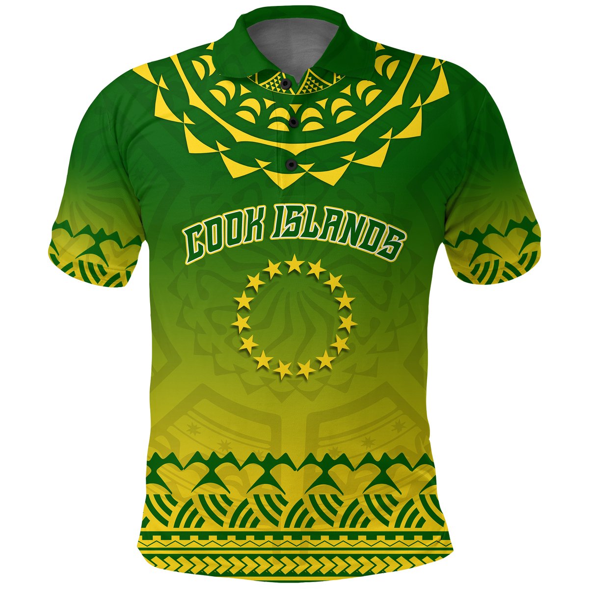 Cook Islands Turtle With Tribal Polo Shirt