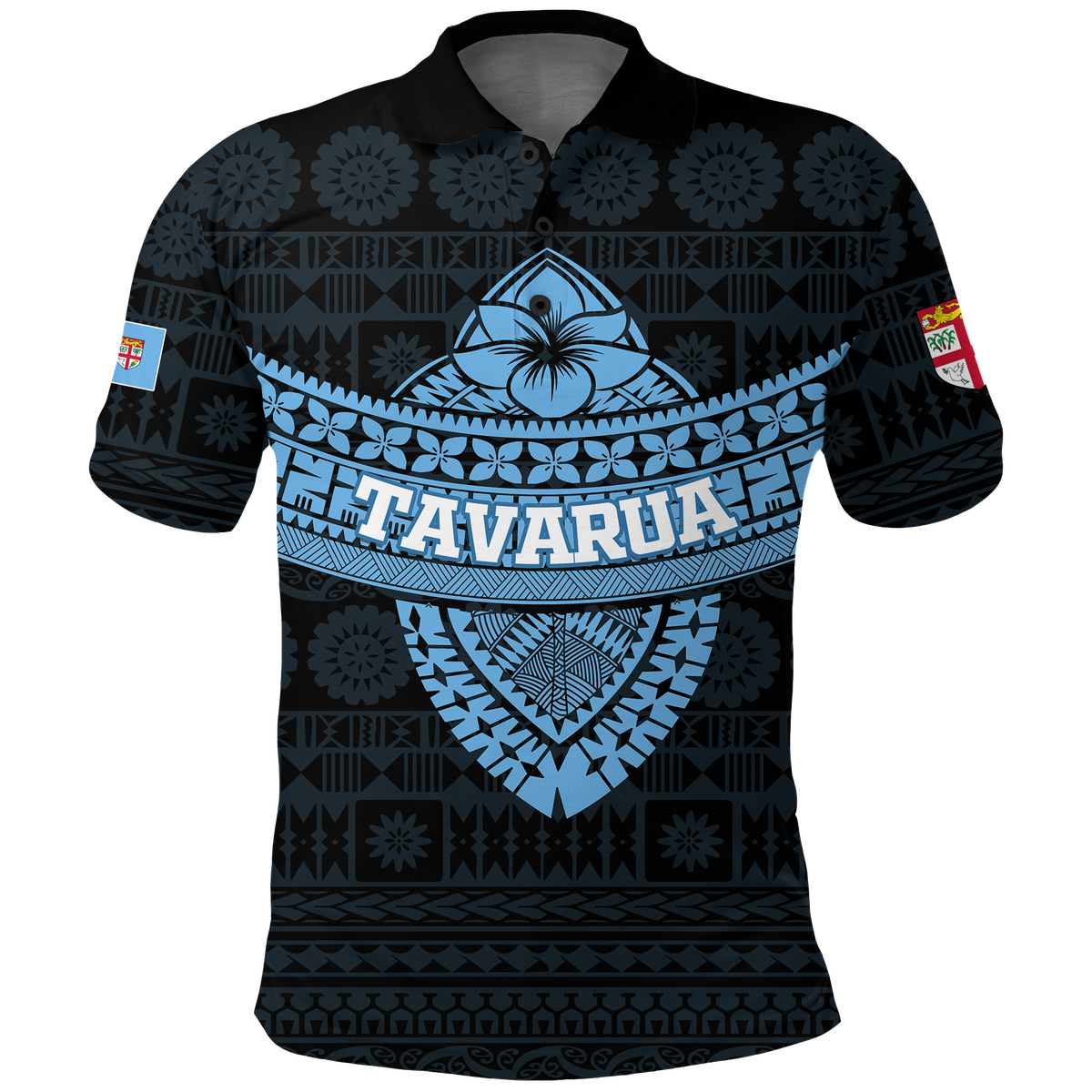 Tavarua Fiji Tapa Tribal Polo Shirt -