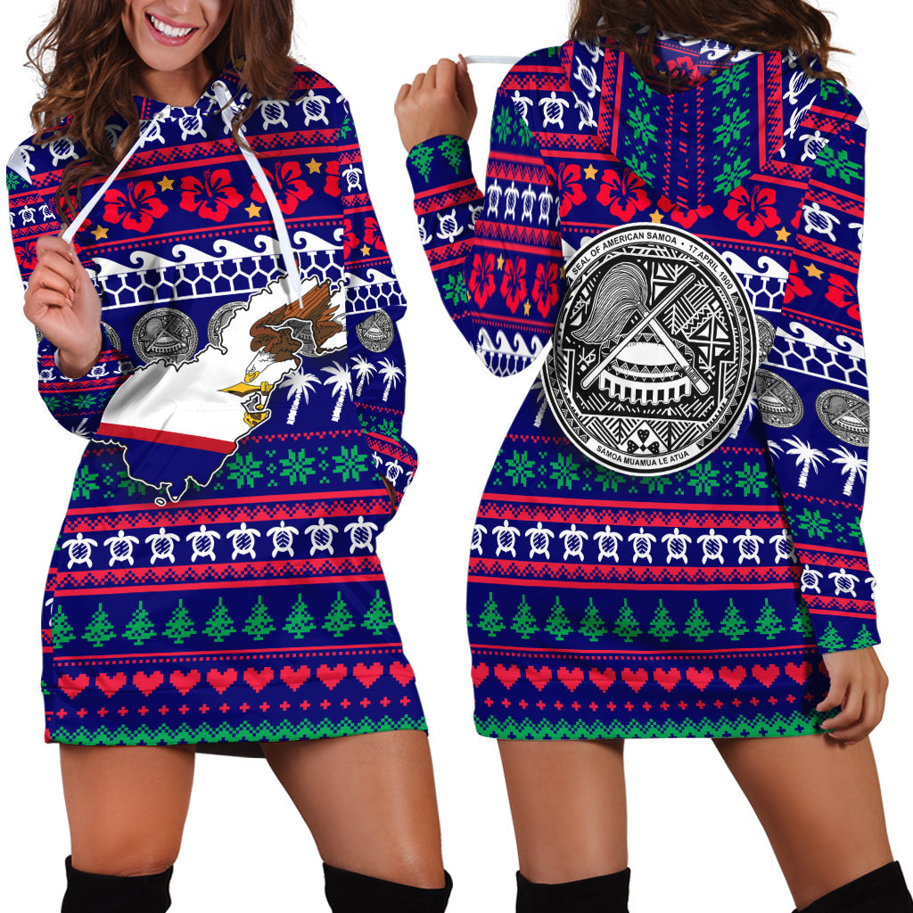 American Samoa Christmas Hoodie Dress Ugly Christmas