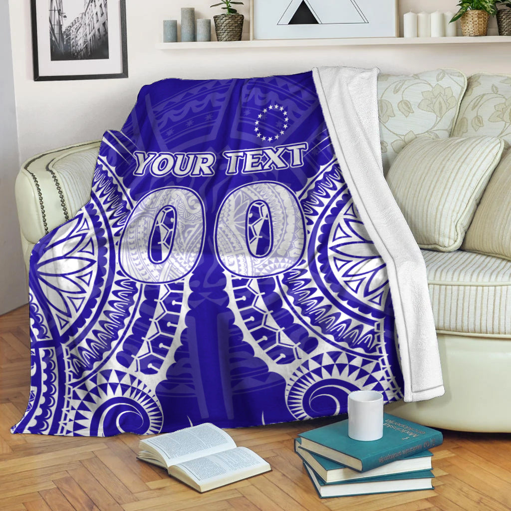 Custom Personalised Cook Islands Rakahanga Blanket Tribal Pattern