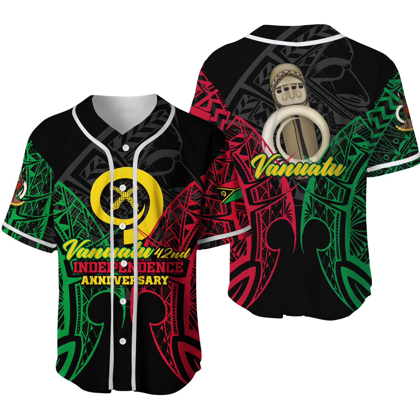 Vanuatu 42nd Independence Anniversary Pride Baseball Jersey