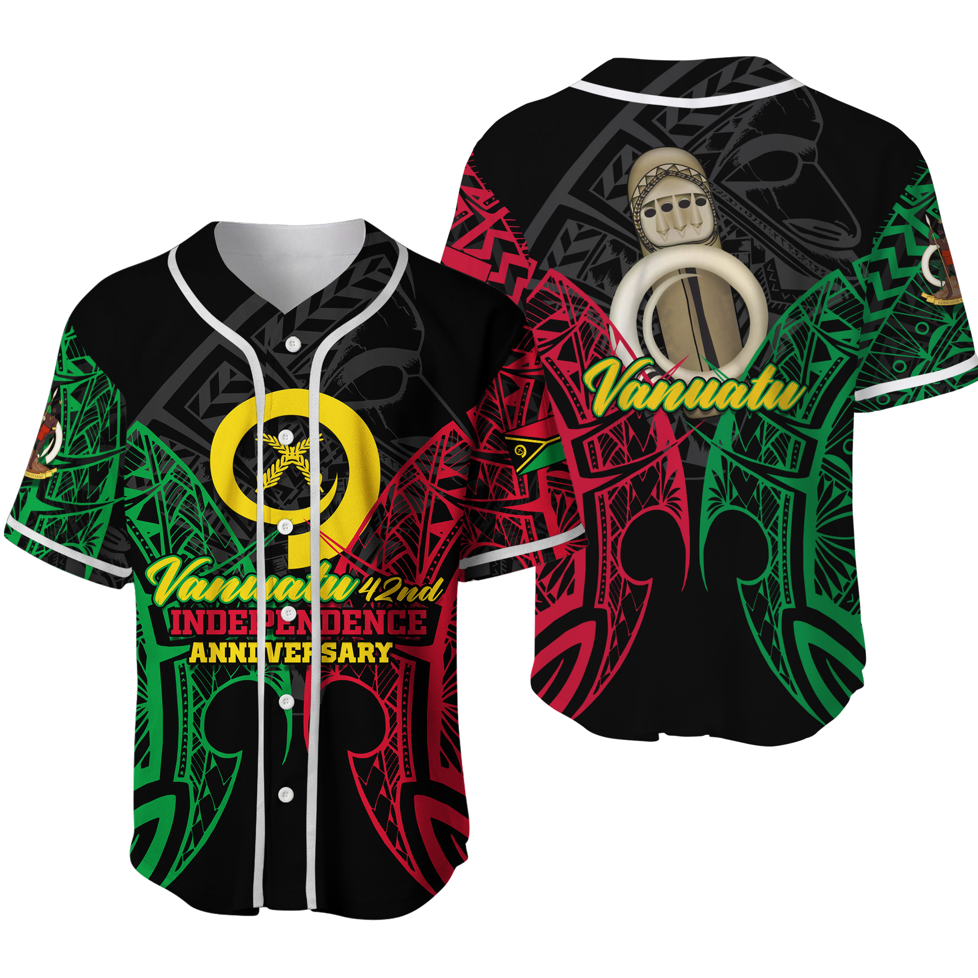 Vanuatu 42nd Independence Anniversary Pride Baseball Jersey