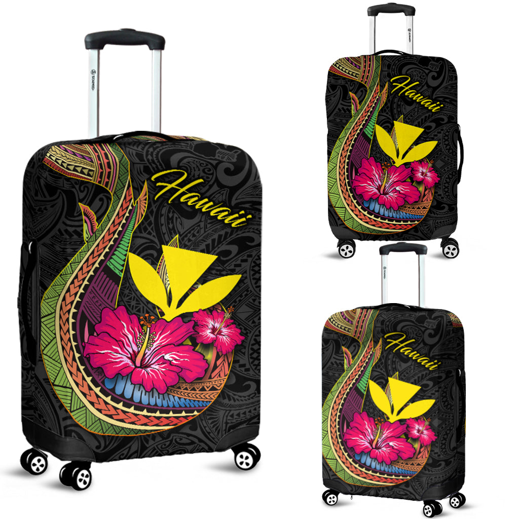 Hawaii Polynesian Fish Hook Hibiscus Luggage Covers