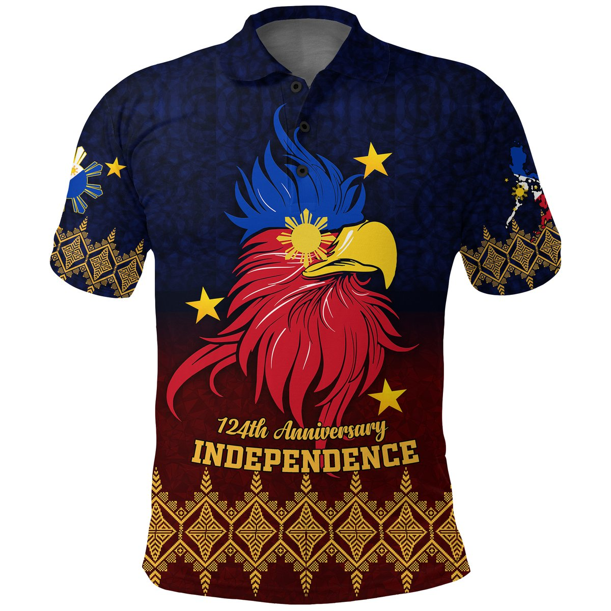 The Philippines Independence Anniversary 124th Years Polo Shirt -