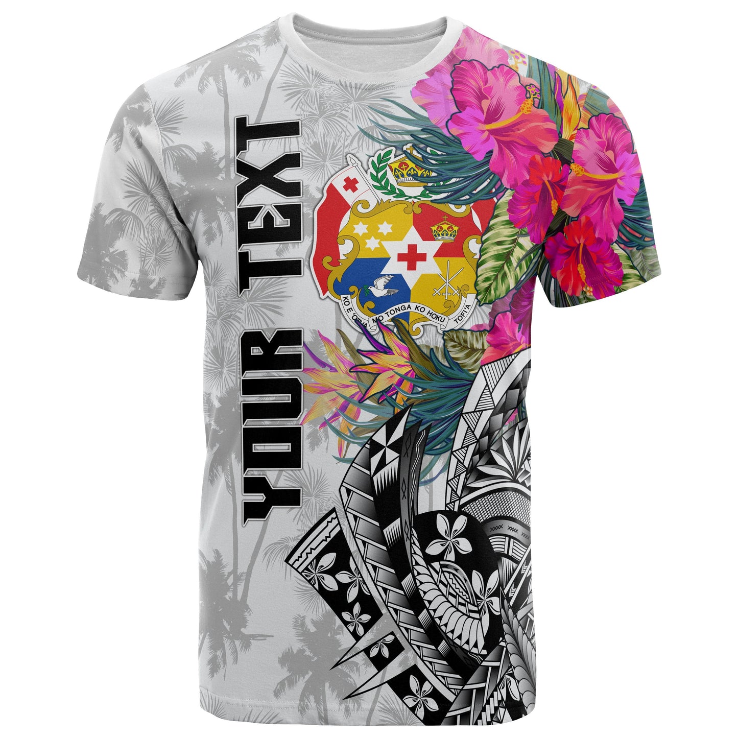 Tonga Custom Personalised T - Shirt - Summer Vibes White