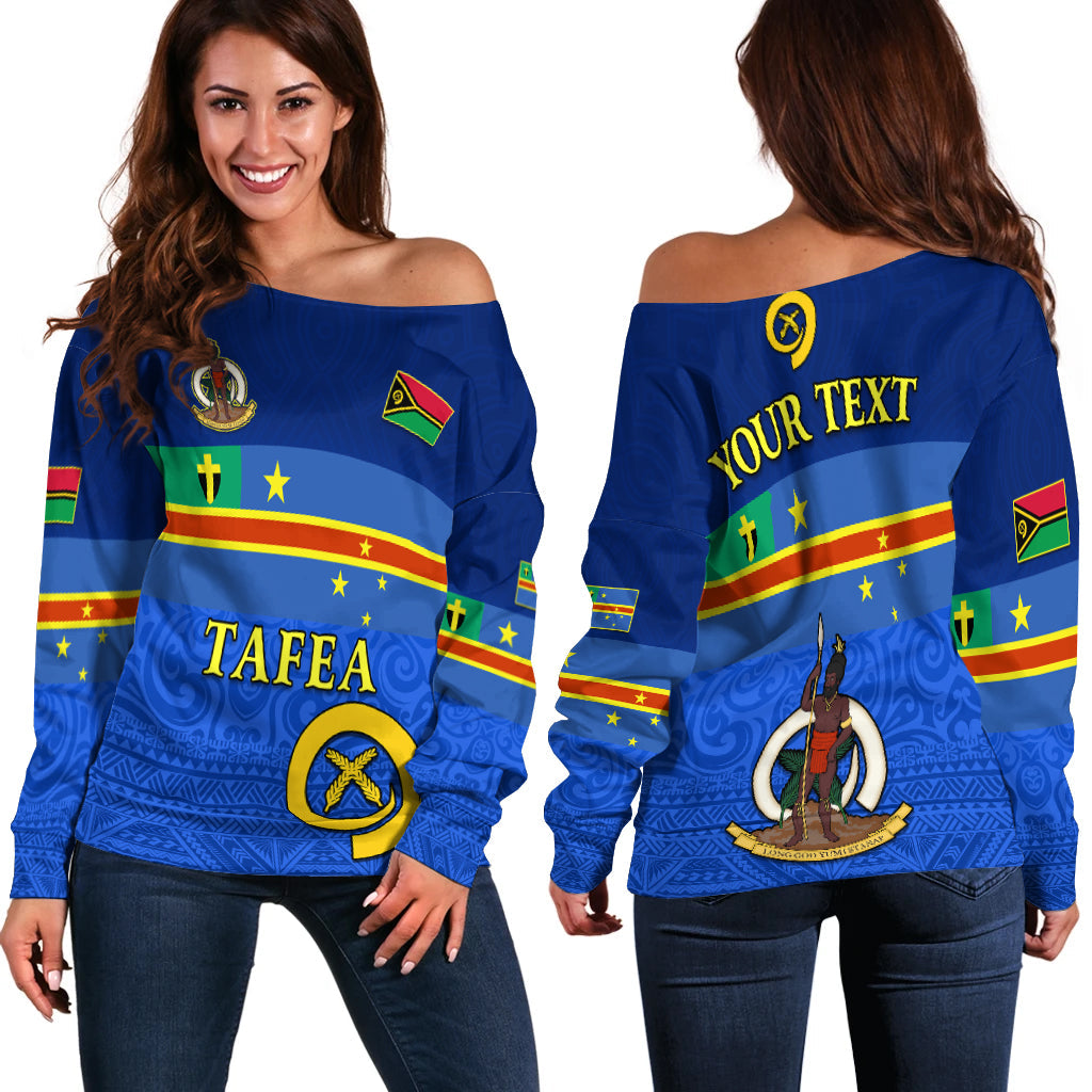 (Custom Personalised) Tafea Province Off Shoulder Sweater Vanuatu Proud